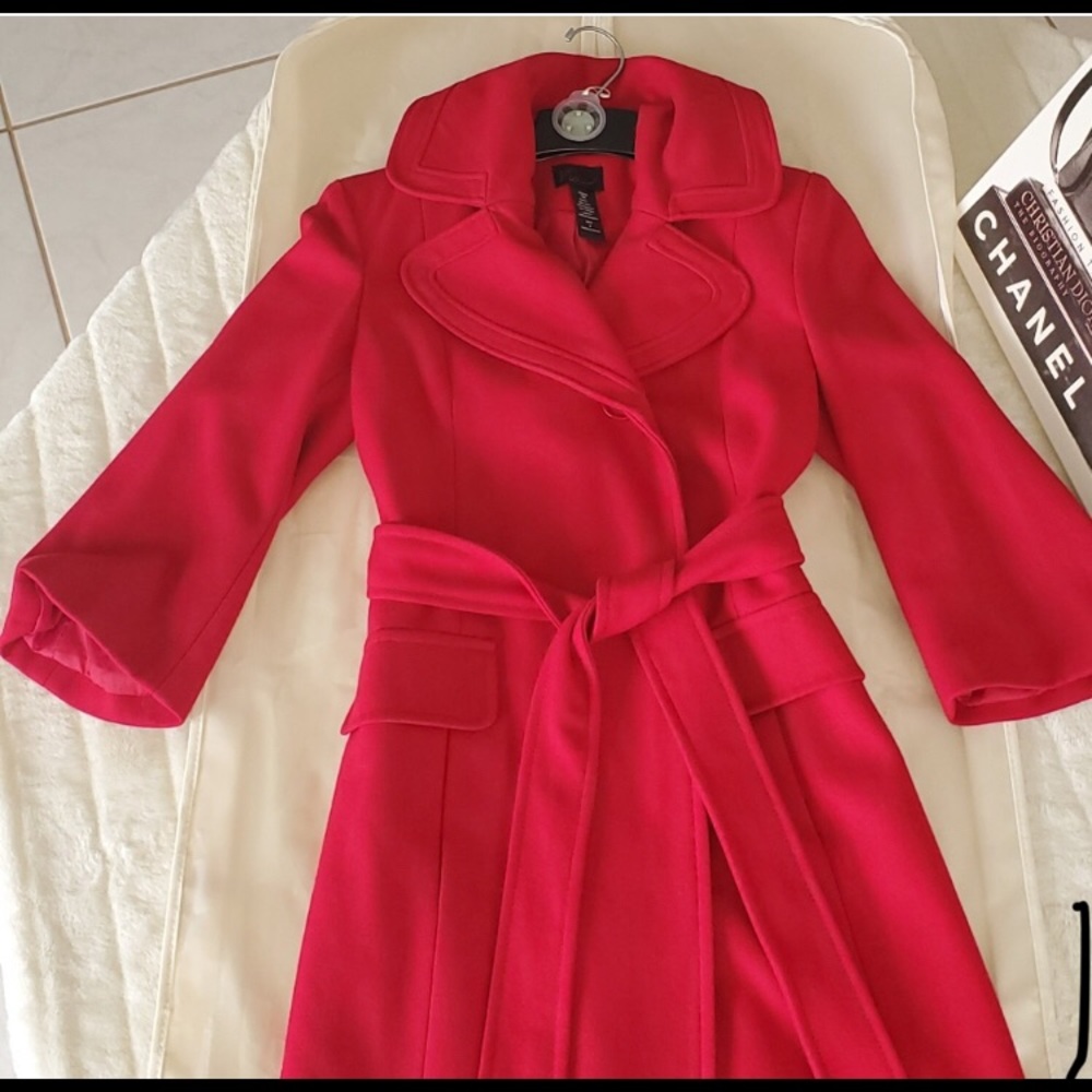Classic Red Victoria Secrets Wool Coat